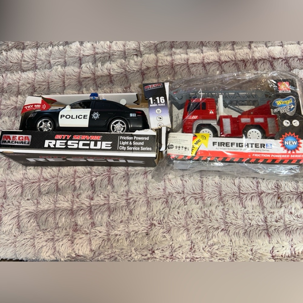 Machine City Service Police and Firefighter Vehicle Set